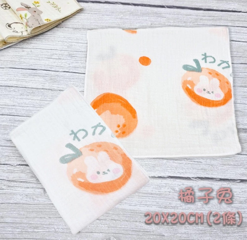 四層皺布小方巾