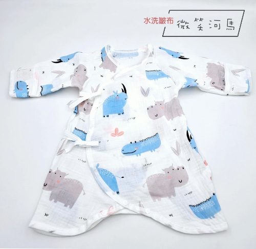 護手型純棉紗布蝴蝶衣-水洗皺布款