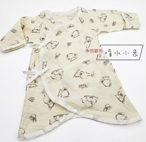 護手型純棉紗布蝴蝶衣-水洗皺布款